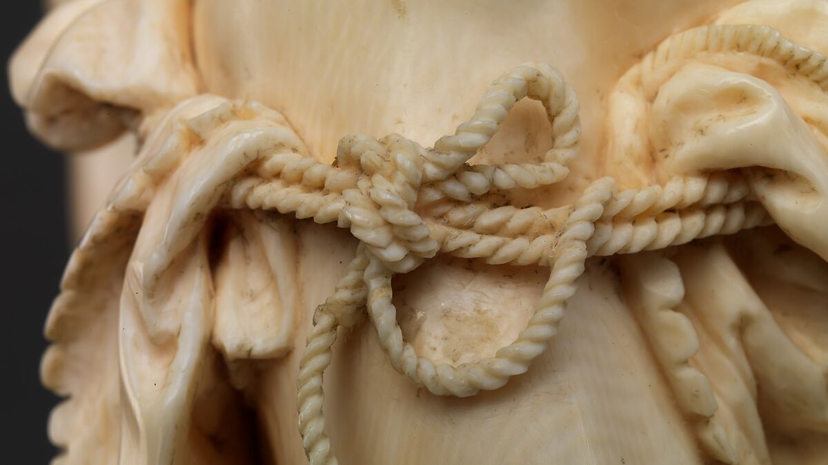 Saint Sebastian, Circle of Master of the Furies (Austrian), Ivory; kingwood socle, Austrian, possibly Salzburg