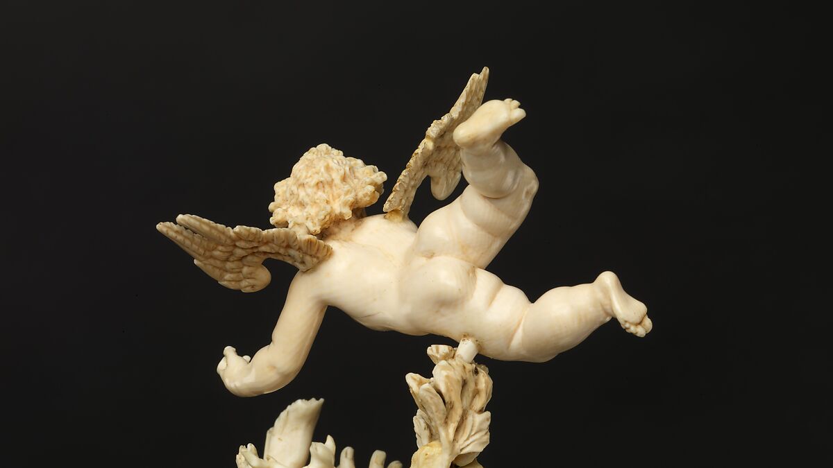 Saint Sebastian, Circle of Master of the Furies (Austrian), Ivory; kingwood socle, Austrian, possibly Salzburg