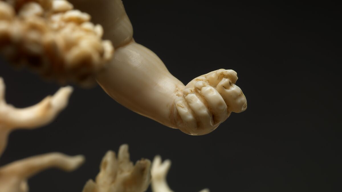 Saint Sebastian, Circle of Master of the Furies (Austrian), Ivory; kingwood socle, Austrian, possibly Salzburg