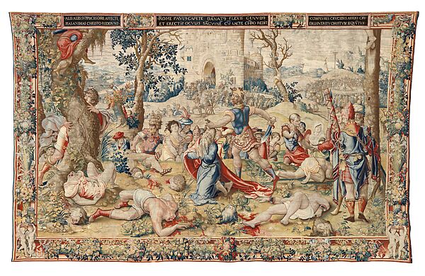 The Story of Saint Paul: The Martyrdom of Saint Paul, Pieter Coecke van Aelst (Netherlandish, Aelst 1502–1550 Brussels), Wool and silk threads, Netherlandish, Brussels 