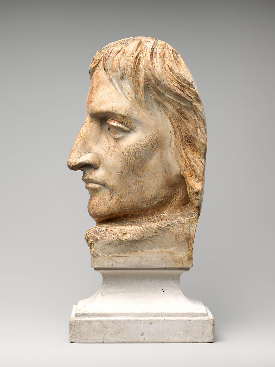 Profile head of Napoleon, Pierre Jean David d&#39;Angers (French, Angers 1788–1856 Paris), Patinated plaster, French 