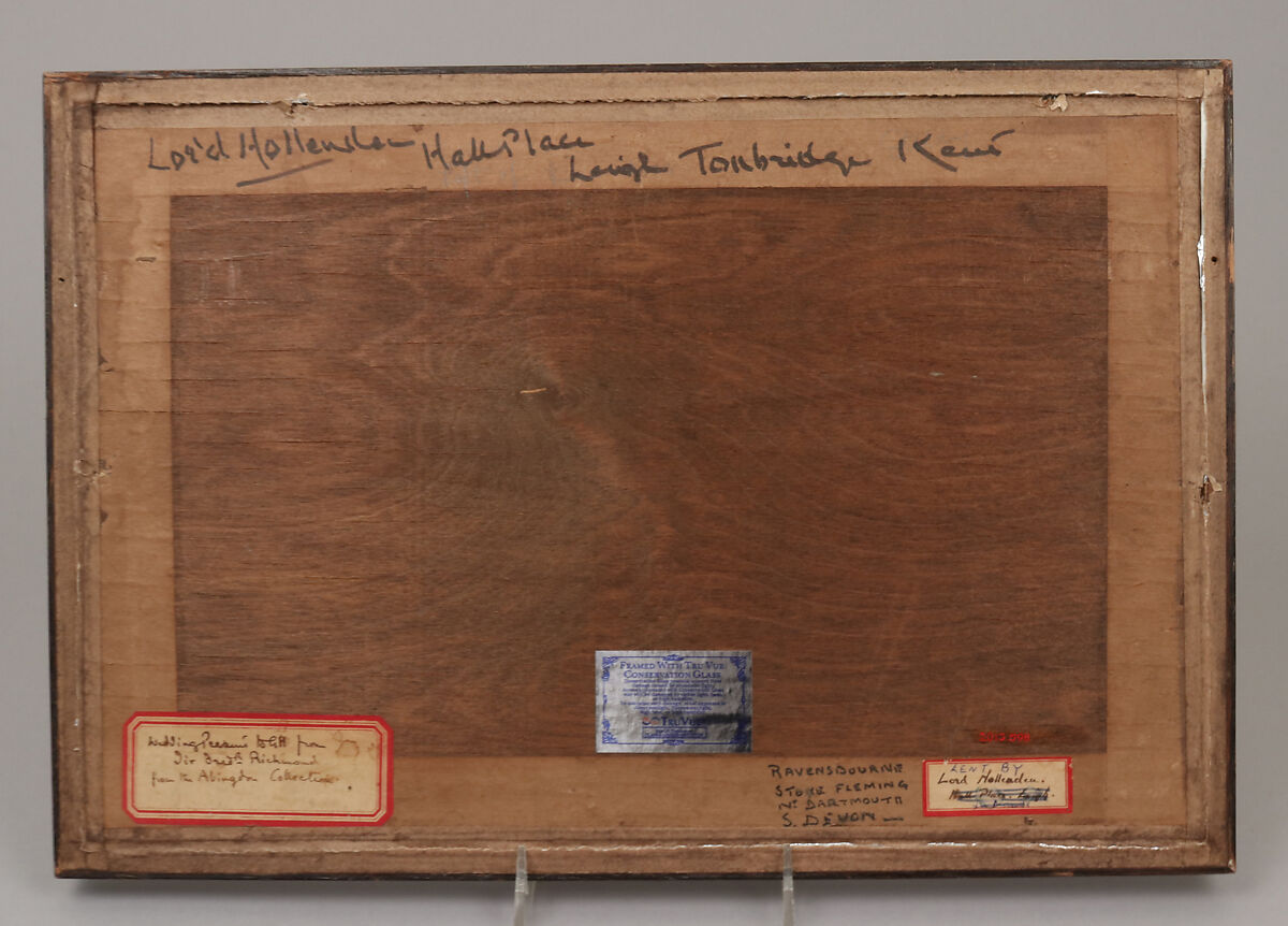 Blackwork Embroidery, Linen embroidered with silk and gilded silver precious metal-wrapped threads, British