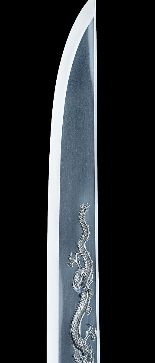 Blade and Mounting for a Dagger (<i>Tantō</i>), Gassan Sadakazu  Japanese, Steel, wood (rosewod), copper-gold alloy (<i>shakudō</i>), copper-silver alloy (<i>shibuichi</i>), gold, silver, Japanese