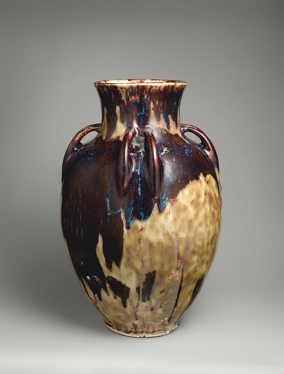 Monumental vase, Ernest Chaplet (French, Sèvres 1835–1909 Choisy-le-Roi), Porcelain, French, Choisy-le-Roi 