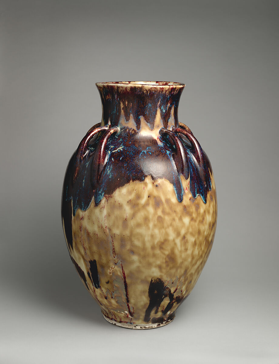 Monumental vase, Ernest Chaplet (French, Sèvres 1835–1909 Choisy-le-Roi), Porcelain, French, Choisy-le-Roi