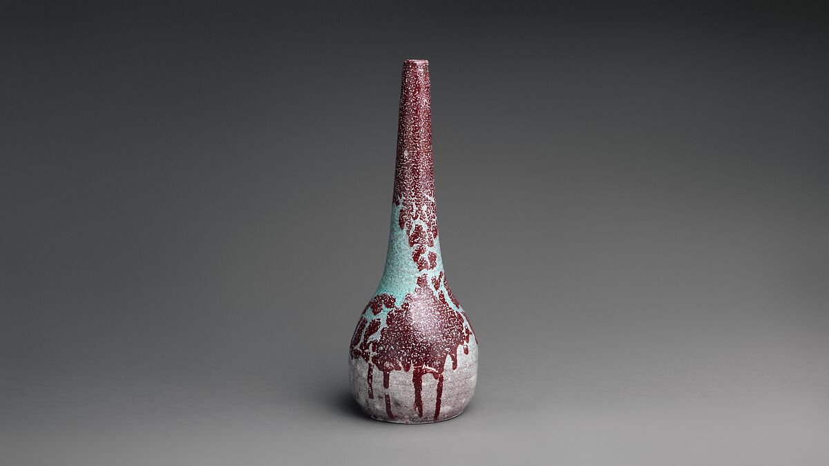 Bottle vase, Ernest Chaplet  French, Porcelain, French, Choisy-le-Roi