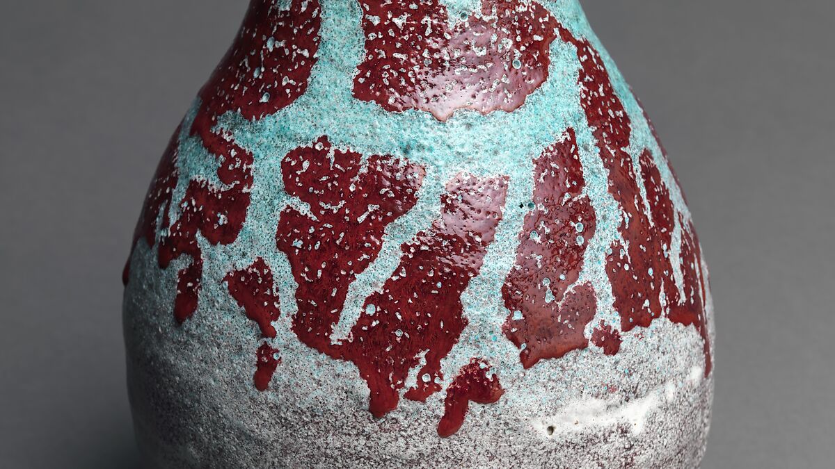 Bottle vase, Ernest Chaplet (French, Sèvres 1835–1909 Choisy-le-Roi), Porcelain, French, Choisy-le-Roi