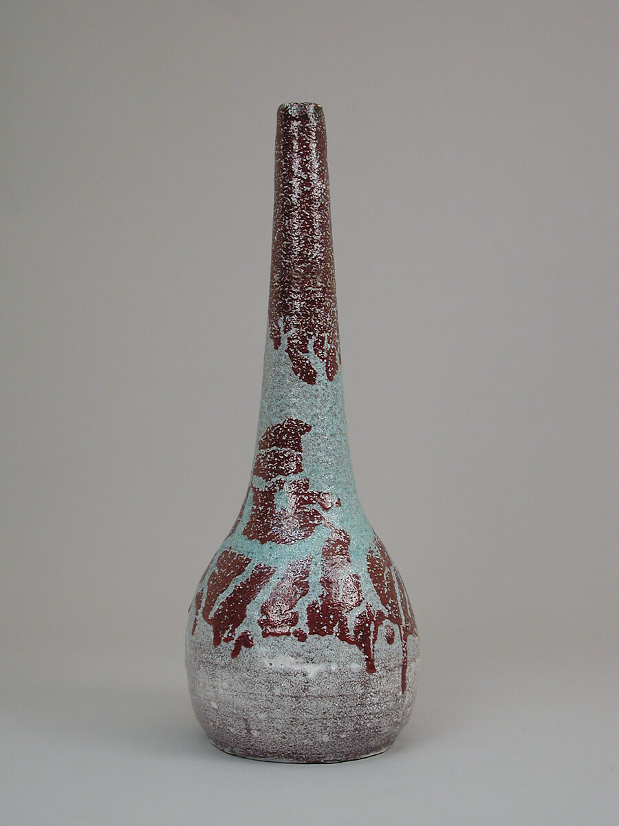 Bottle vase, Ernest Chaplet (French, Sèvres 1835–1909 Choisy-le-Roi), Porcelain, French, Choisy-le-Roi