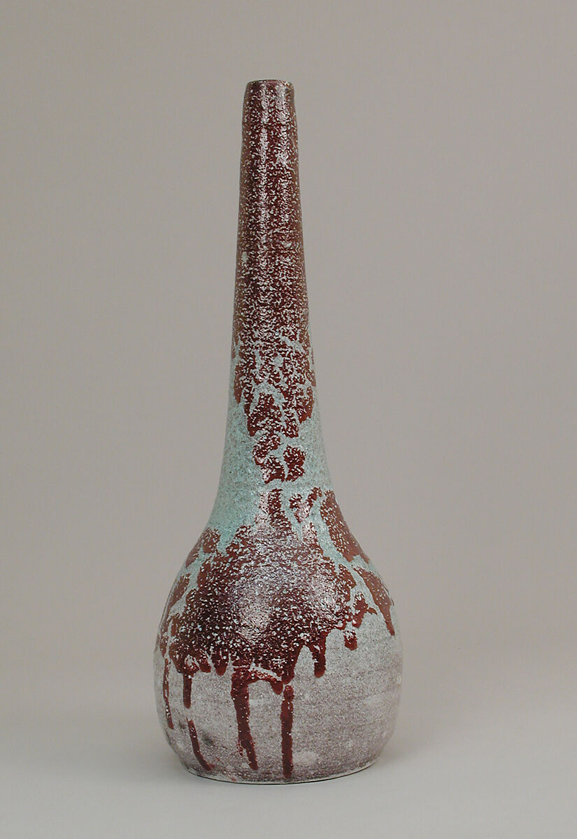 Bottle vase, Ernest Chaplet (French, Sèvres 1835–1909 Choisy-le-Roi), Porcelain, French, Choisy-le-Roi