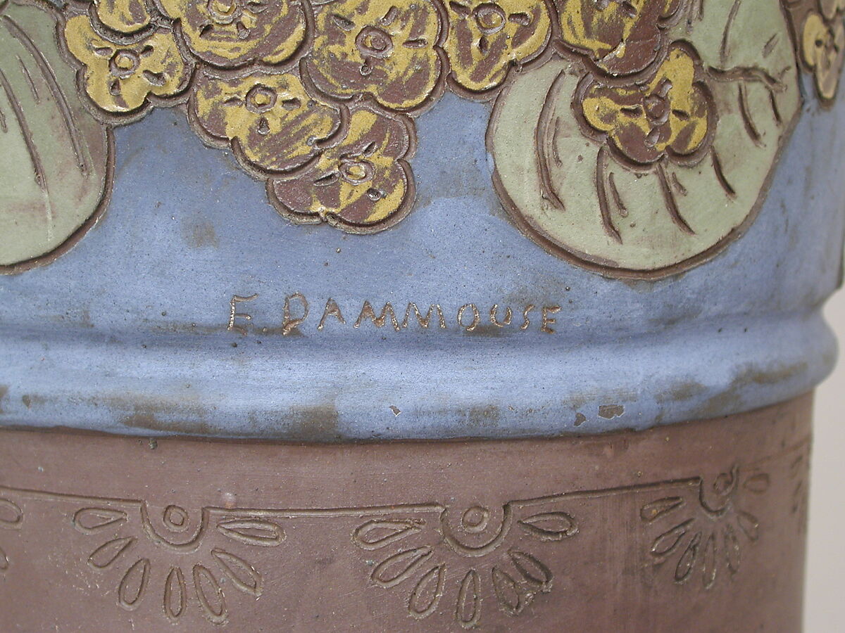 Vase with rooster, Haviland &amp; Co. (American and French, 1864–1931), Stoneware, French, Paris