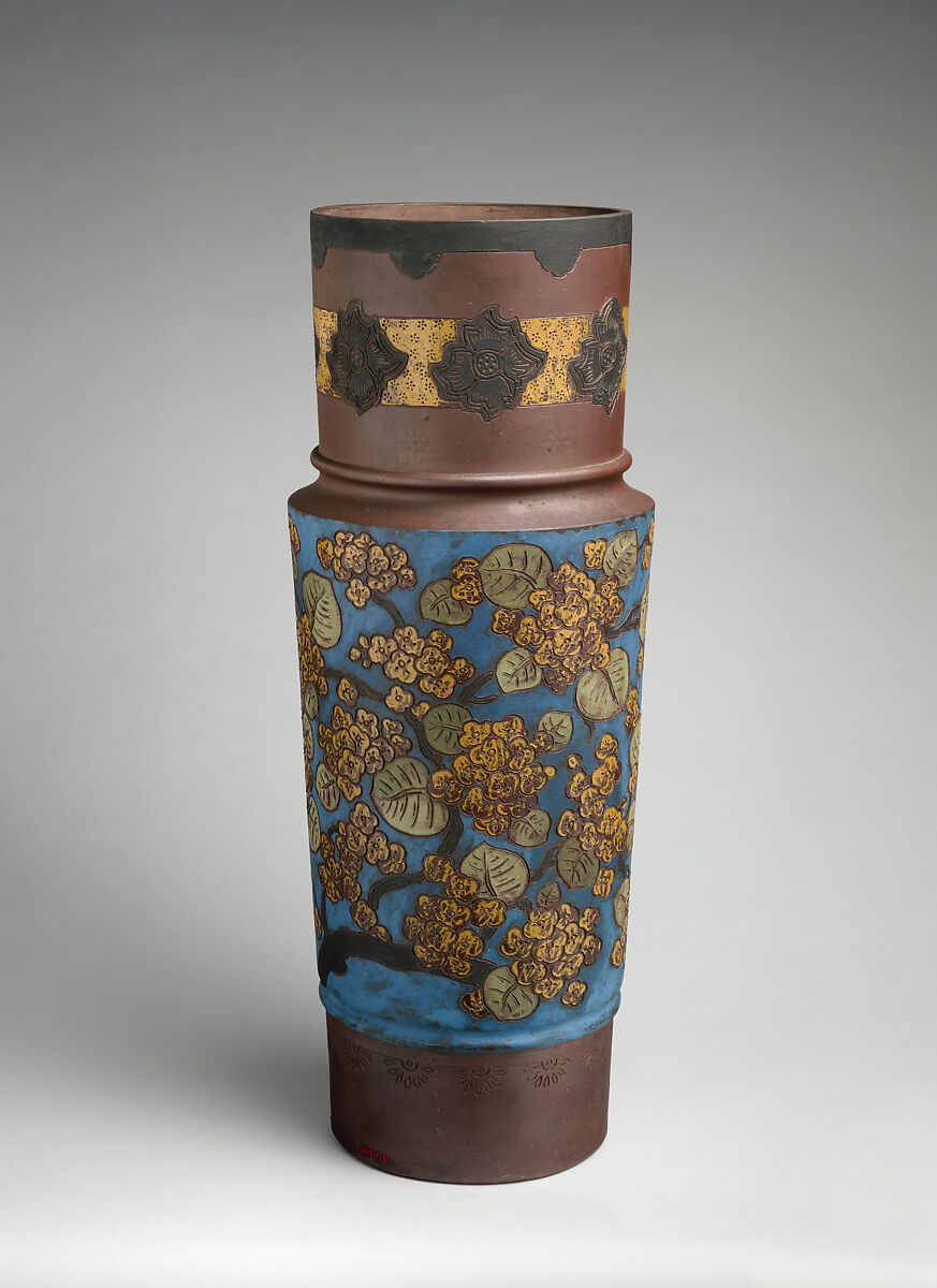 Vase with rooster, Haviland &amp; Co. (American and French, 1864–1931), Stoneware, French, Paris
