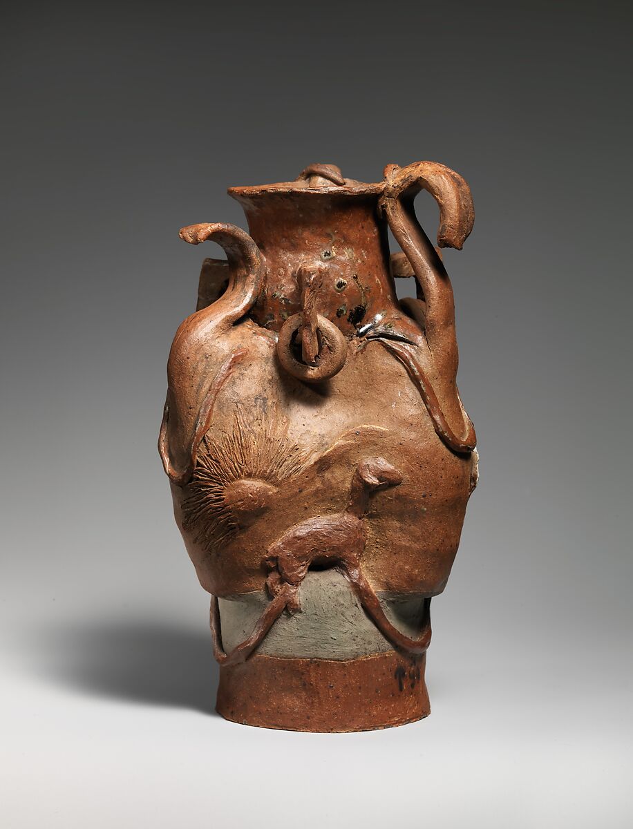 Vessel with Women and Goats, Paul Gauguin (French, Paris 1848–1903 Atuona, Hiva Oa, Marquesas Islands), Stoneware, French, Paris