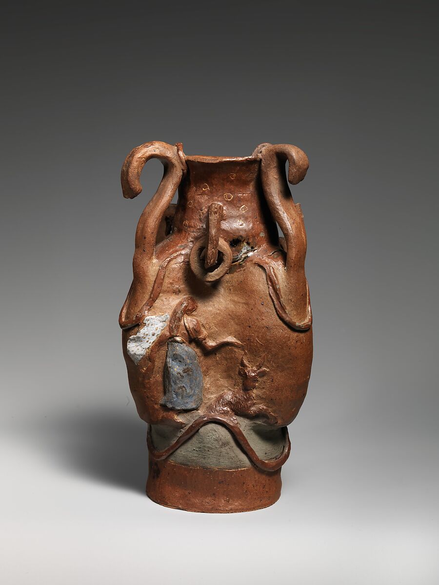 Vessel with Women and Goats, Paul Gauguin (French, Paris 1848–1903 Atuona, Hiva Oa, Marquesas Islands), Stoneware, French, Paris 