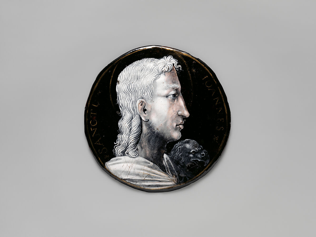 Saint John the Evangelist, Attributed to Jean III Pénicaud (French, died 1570), Enamel on copper, French, Limoges 