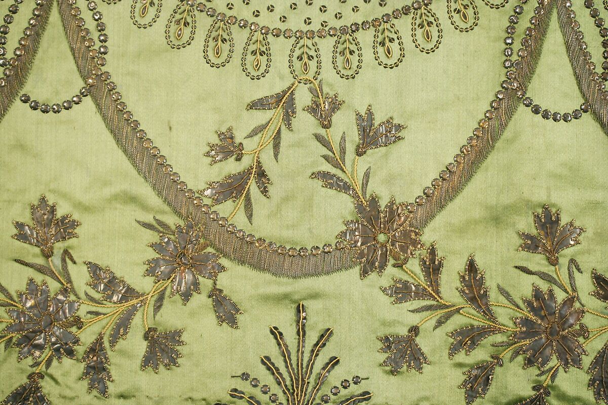 Skirt, Silk, metal thread, French