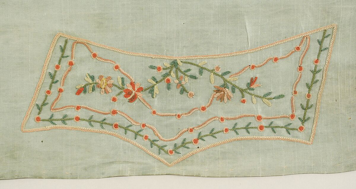 Waistcoat panel, Silk, Italian
