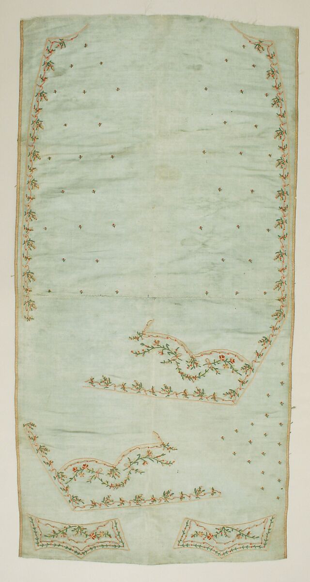 Waistcoat panel, Silk, Italian 