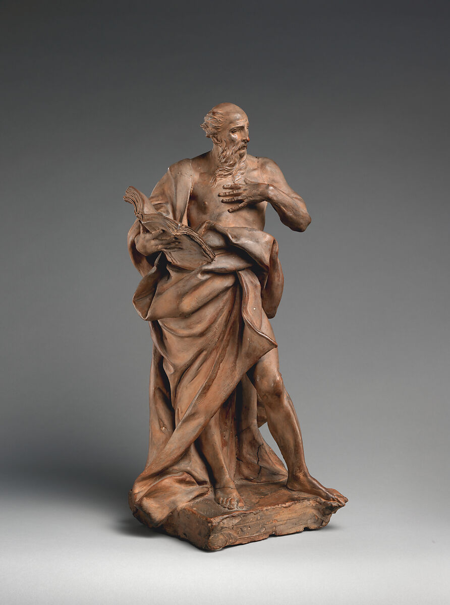 Apostle (Saint Matthew?), Terracotta, Italian 