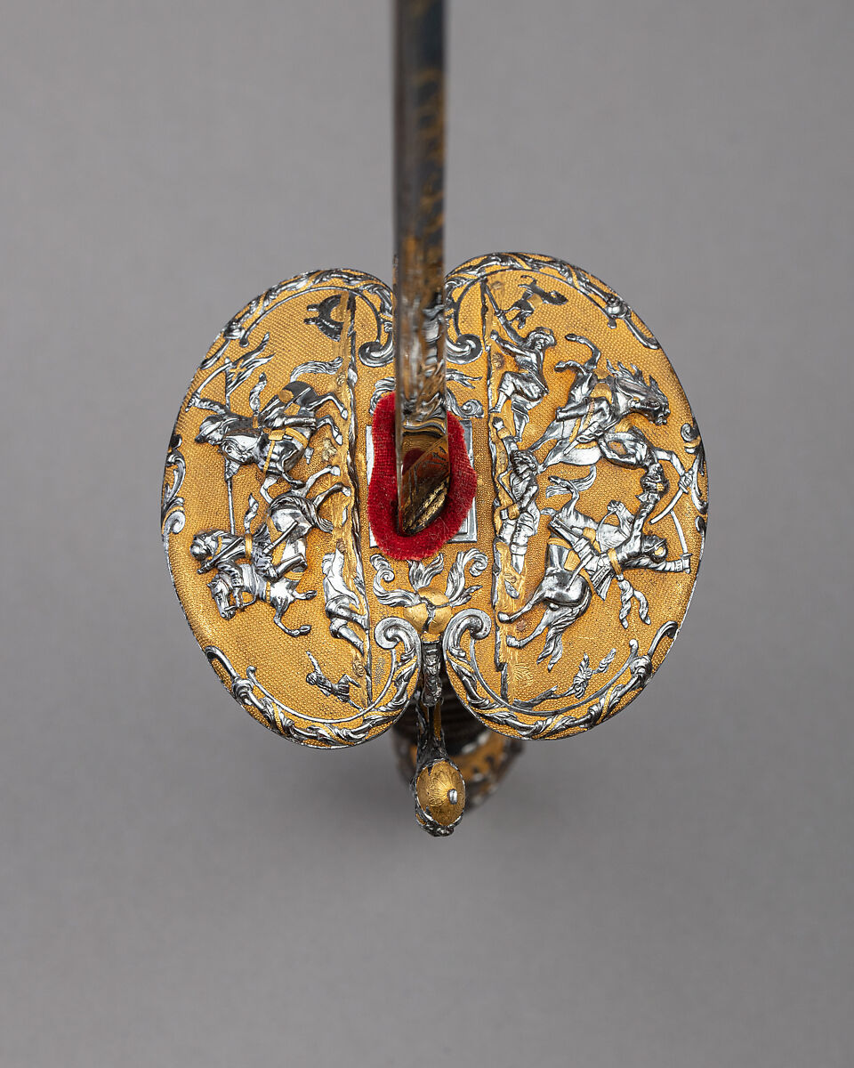 Smallsword, Steel, gold, wood, textile, French