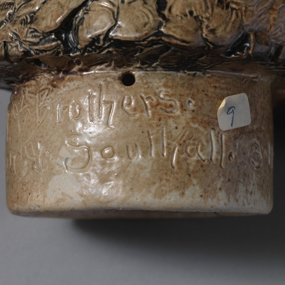 Tall bird, R. W. Martin and Brothers (British, 1873–1915), Stoneware; wood, British, Southall, London