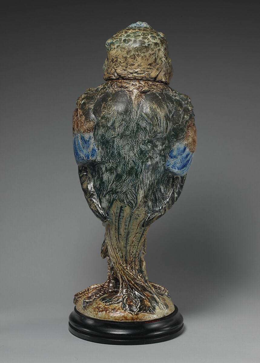 Tall bird, R. W. Martin and Brothers (British, 1873–1915), Stoneware; wood, British, Southall, London