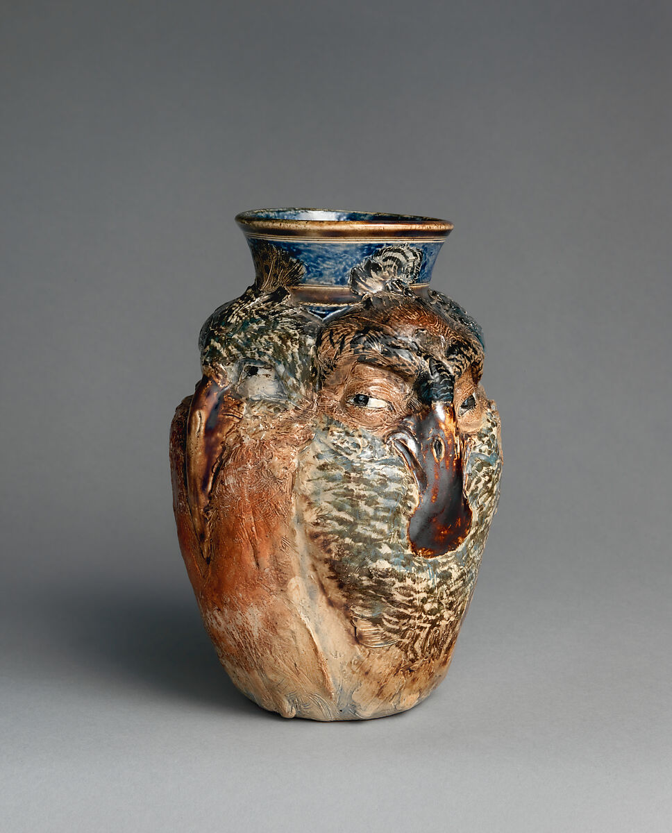 Jar with four birds, R. W. Martin and Brothers (British, 1873–1915), Stoneware, British, Southall, London 