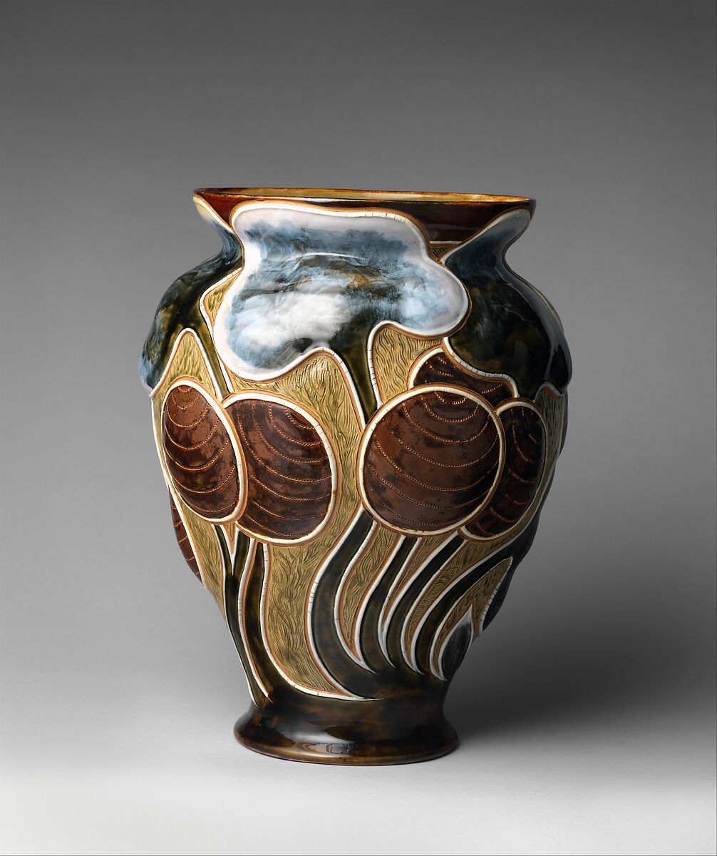 Vase, Doulton Manufactory (British), Stoneware, British, Lambeth, London 