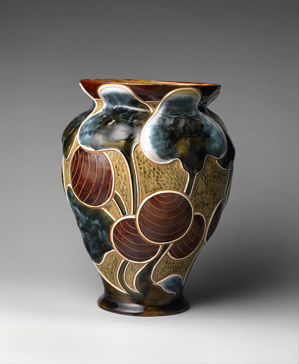 Vase, Doulton Manufactory (British), Stoneware, British, Lambeth, London