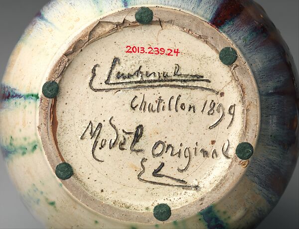 Vase with tendrils, Edmond Lachenal (French, 1855–1948), Glazed stoneware, French, Châtillon-sous-Bagneux