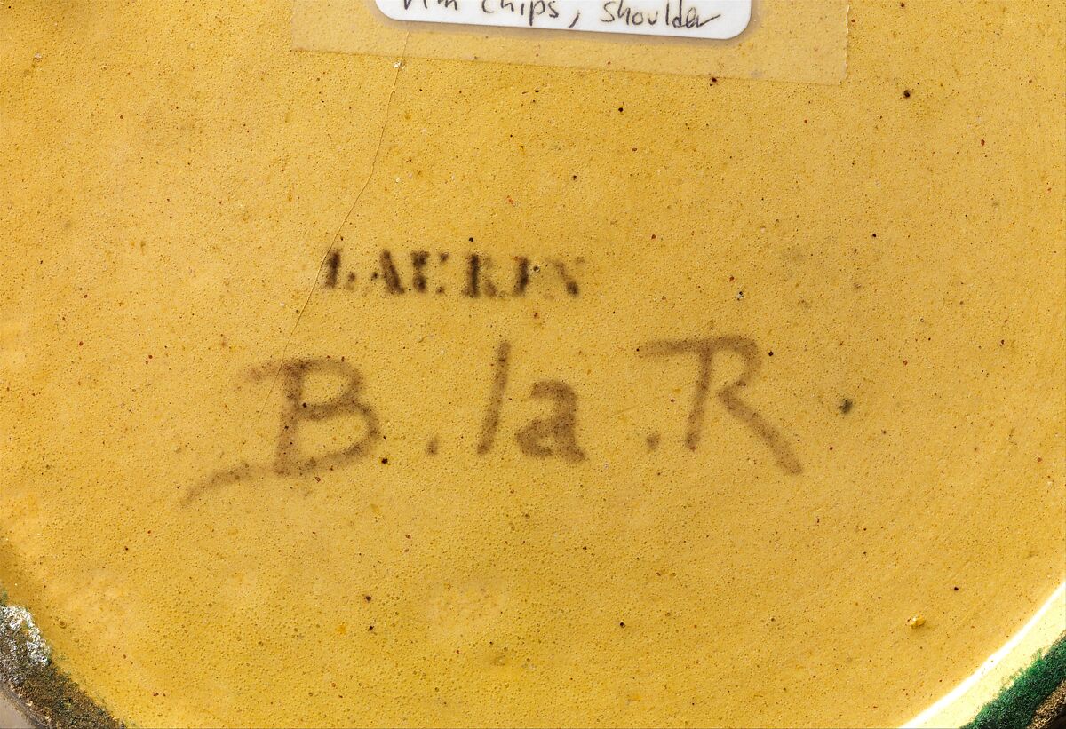 Vase with blue jay, François Laurin (French, 1826–1901), Stoneware, French, Bourg-la-Reine