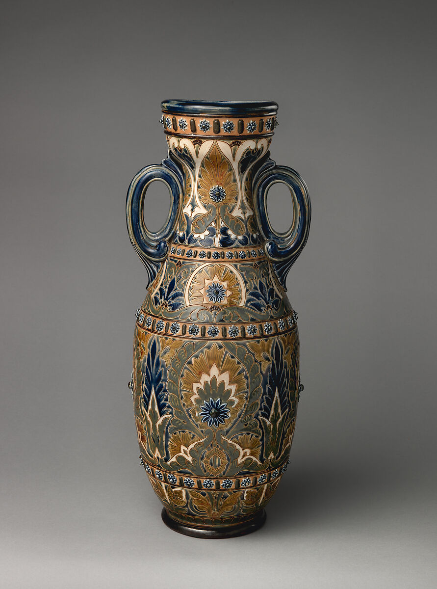 Vase, Frank A. Butler (British), Stoneware, British, Lambeth, London 