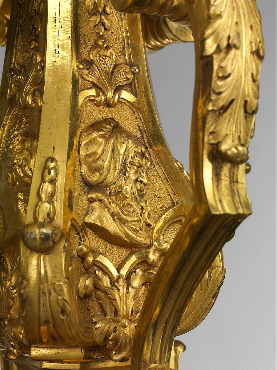 Eight-light chandelier, Possibly by André Charles Boulle (French, Paris 1642–1732 Paris), Chased bronze and gilt, iron, French, Paris