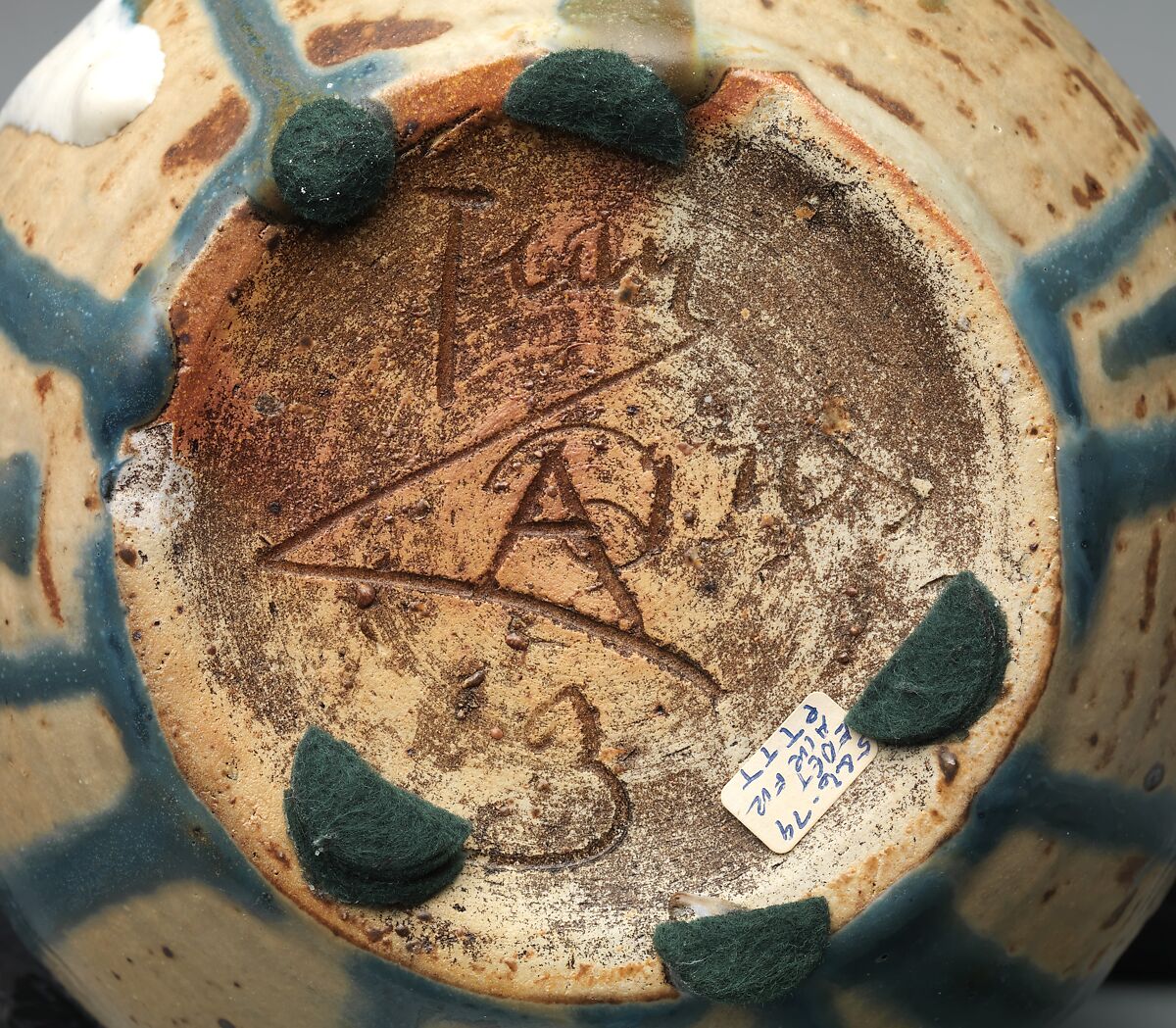 Gourd vase, Jean-Joseph Carriès (French, Lyons 1855–1894 Paris), Stoneware, French, Saint-Amand-en-Puisaye