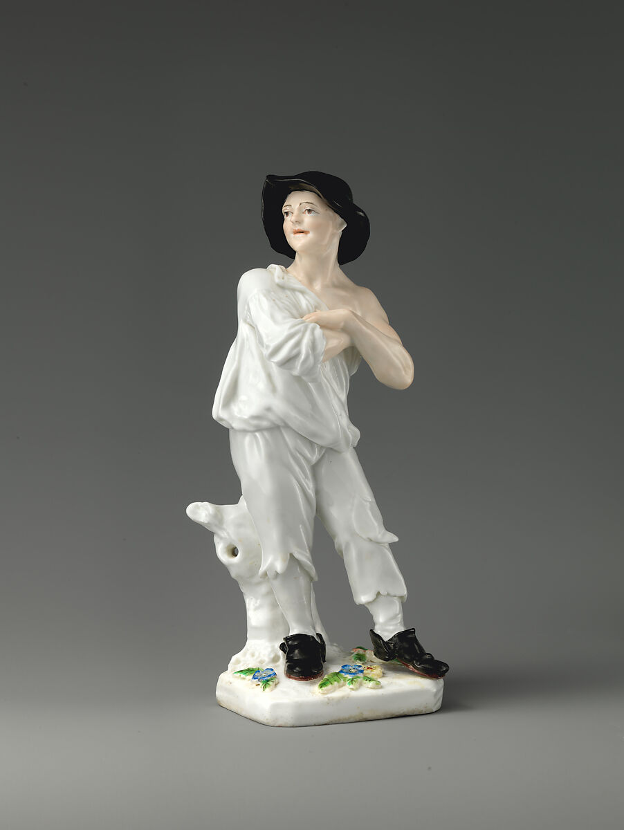 Figure of a Beggar, Joseph Willems (Flemish, 1716–1766), Soft-paste porcelain with enamel decoration, British, Chelsea