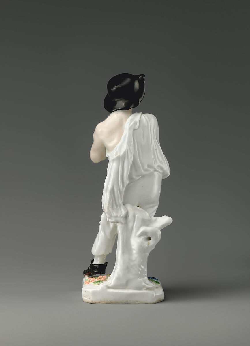 Figure of a Beggar, Joseph Willems (Flemish, 1716–1766), Soft-paste porcelain with enamel decoration, British, Chelsea