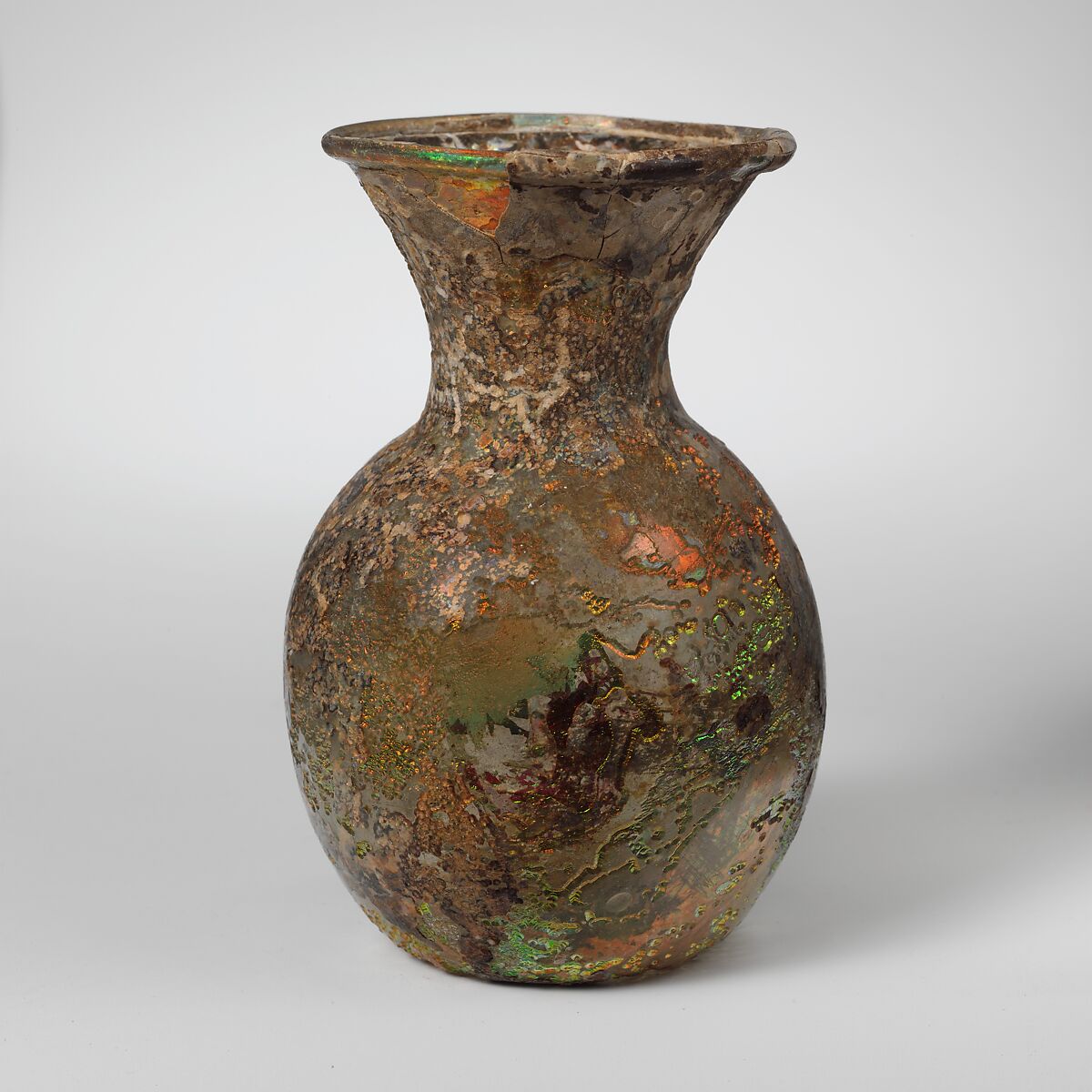 Glass flask, Glass, Roman 