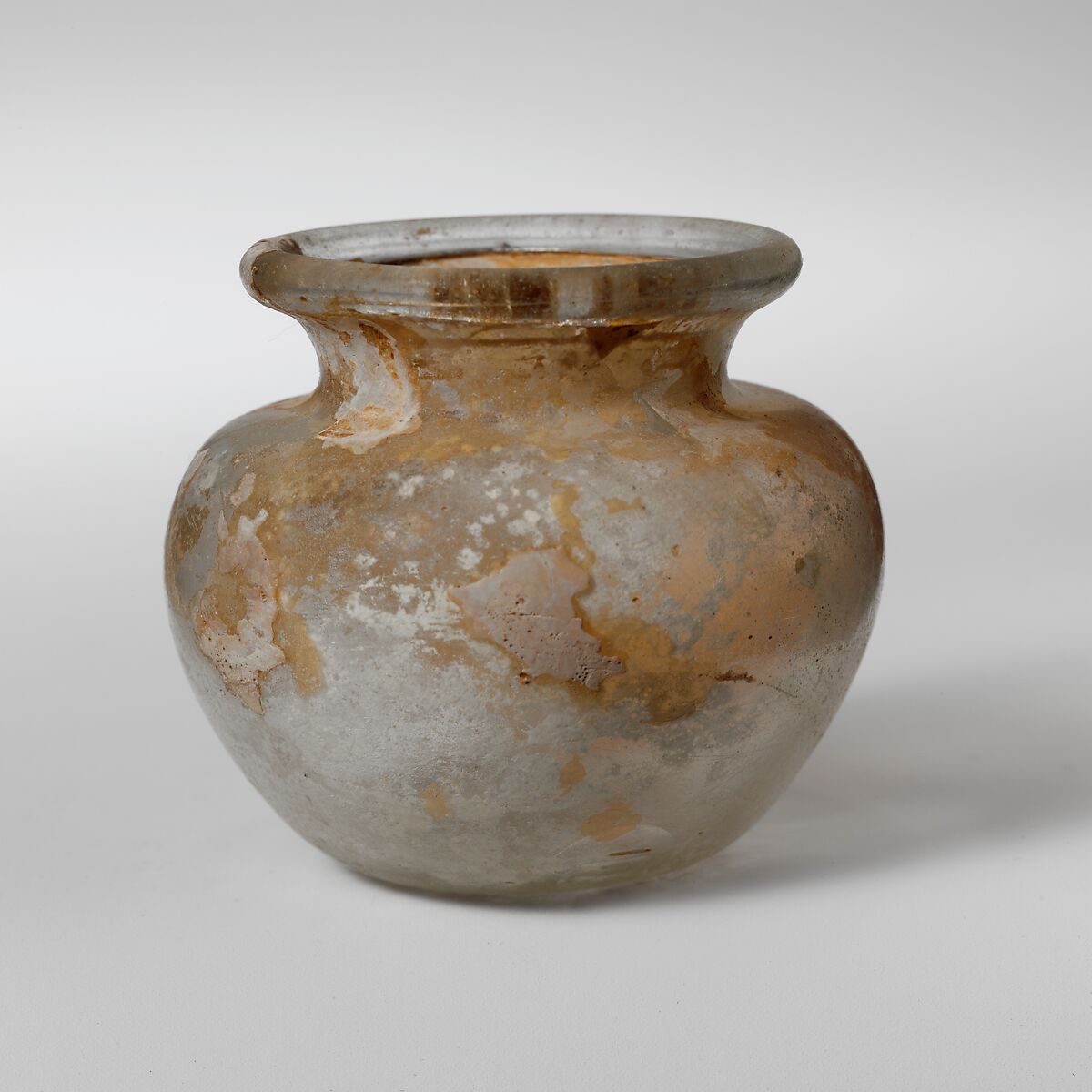 Glass miniature jar, Glass, Roman 