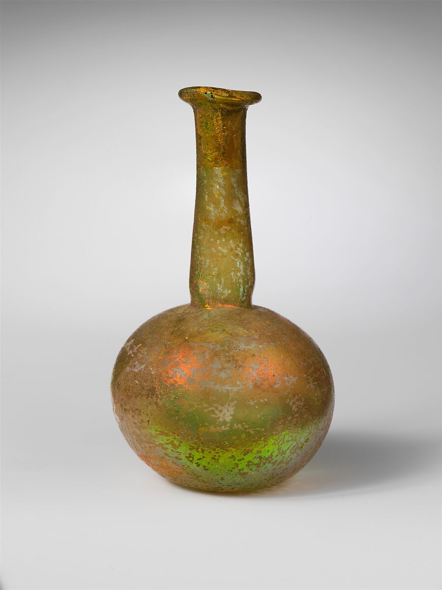 Glass perfume bottle, Glass, Roman 