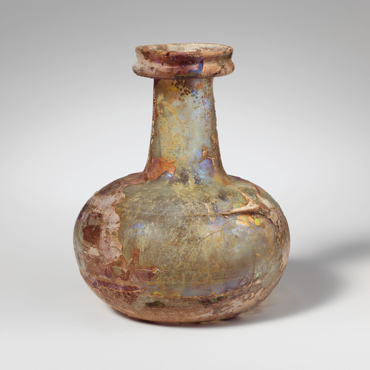 Glass bottle, Glass, Roman 