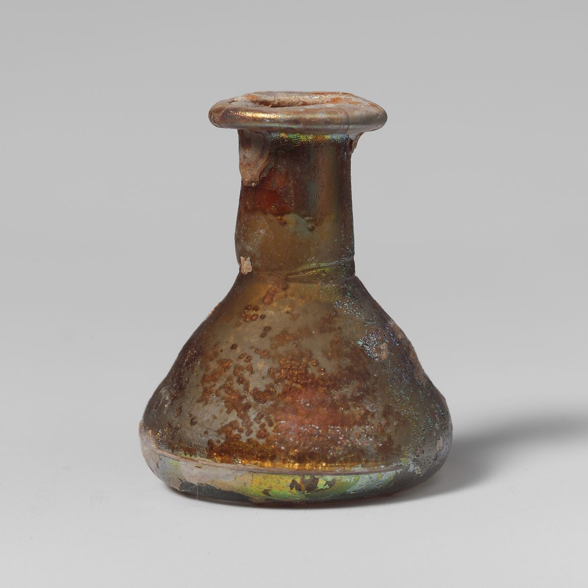 Glass perfume bottle, Glass, Roman 