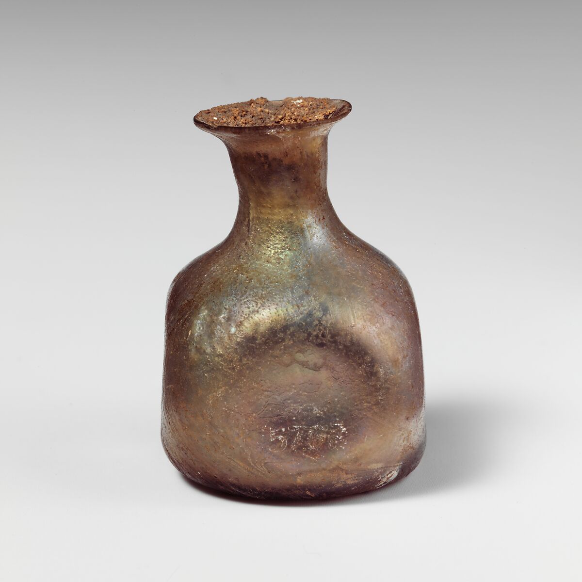 Glass perfume bottle, Glass, Roman 