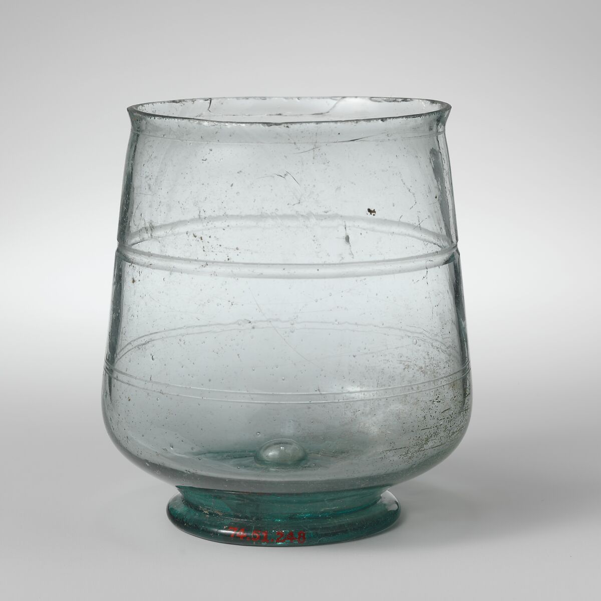 Glass beaker, Glass, Roman, Cypriot 