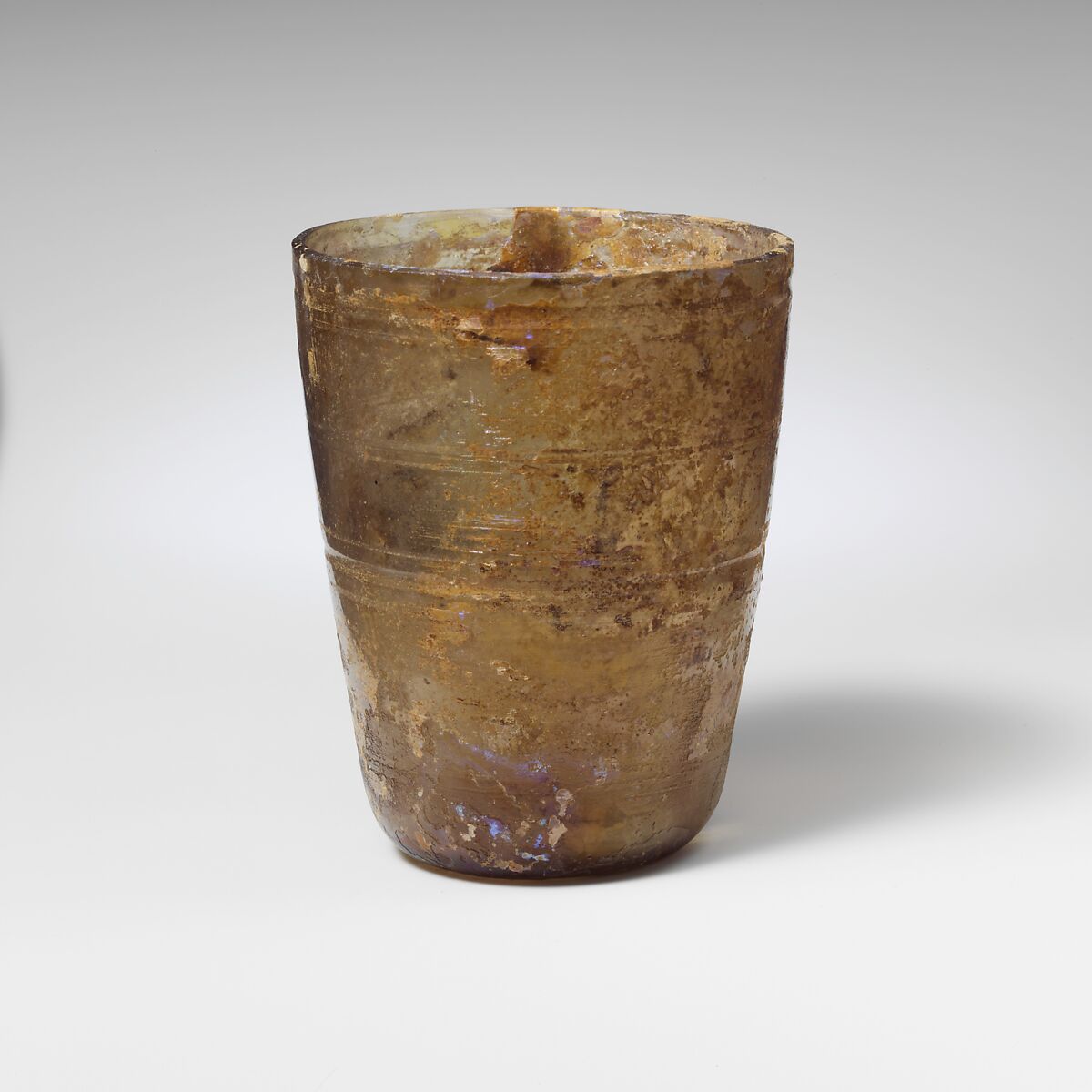 Glass beaker, Glass, Roman 