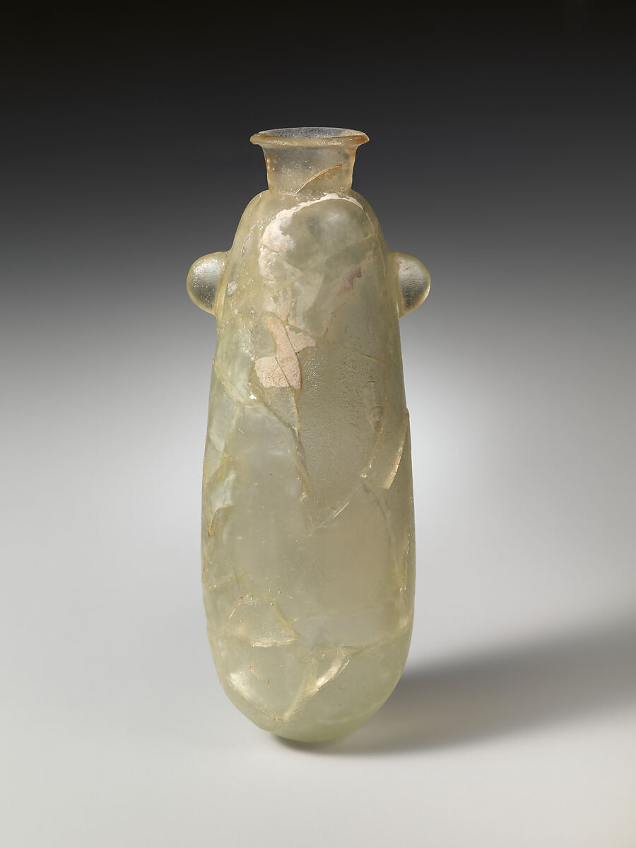 Glass alabastron (perfumebottle), Glass, Probably Phoenician 