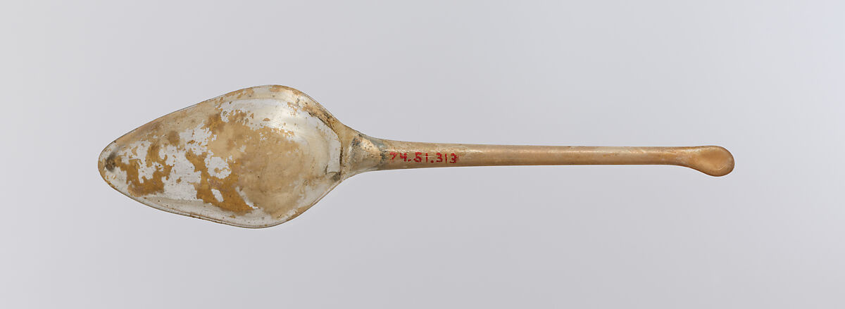 Glass spoon, Glass, Roman