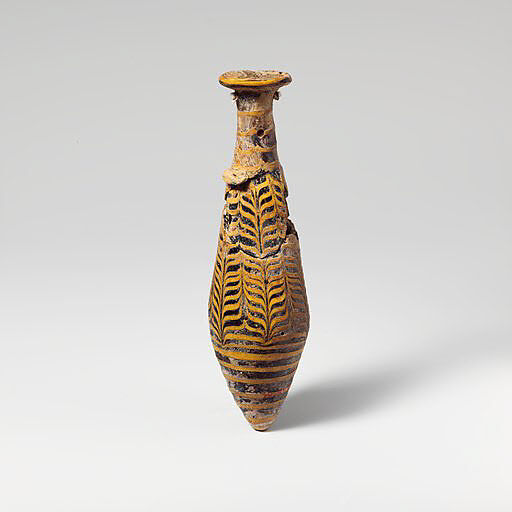 Glass alabastron (perfume bottle), Glass, Greek, Eastern Mediterranean