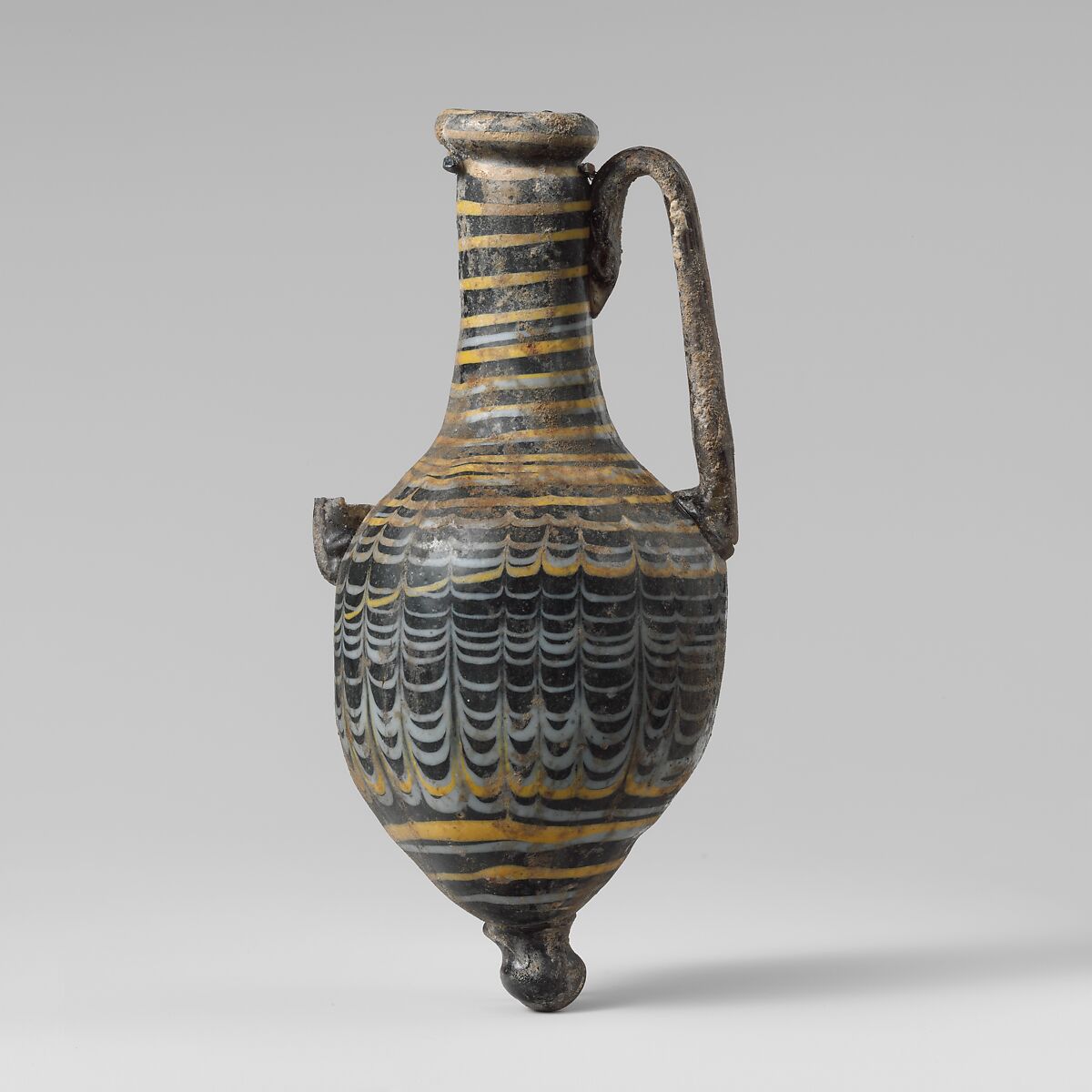 Glass amphoriskos (perfume bottle), Glass, Greek, Cypriot 