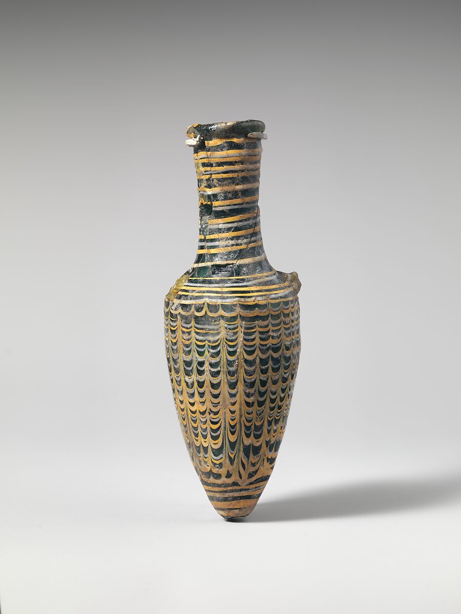 Glass amphoriskos (perfume bottle), Glass, Greek, Cypriot 