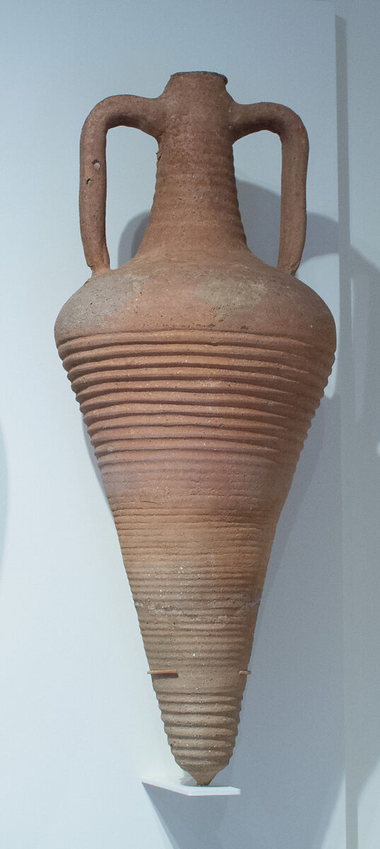 Terracotta transport amphora, Terracotta, Roman 