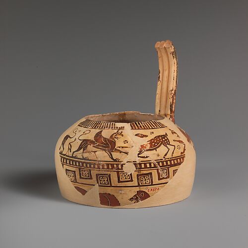 Fragment of a terracotta oinochoe (jug)